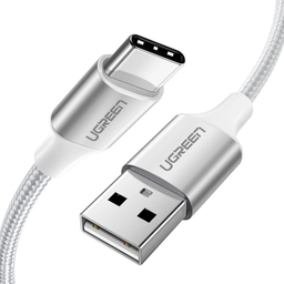 UGREEN USB-A to USB-C Cable 1m Aluminium case White 60131